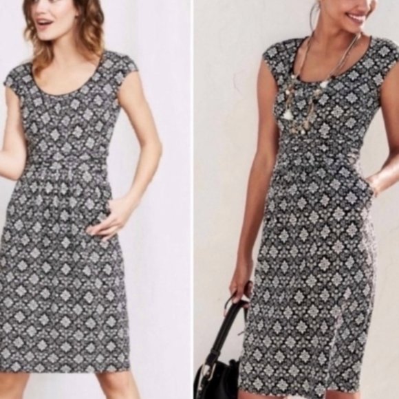 Boden Dresses & Skirts - Boden Margot Dress Black & White Jersey Pockets Size 6